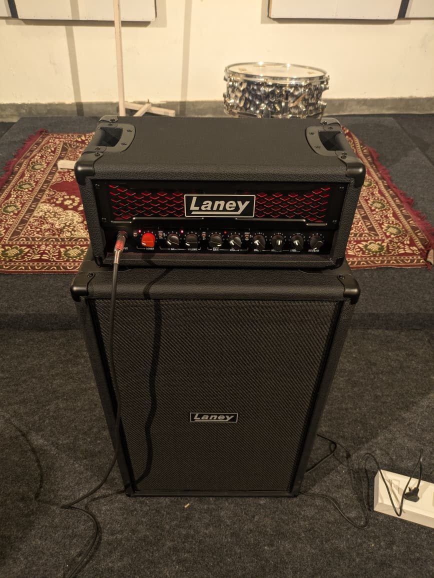 Amplifier detail in the jam room
