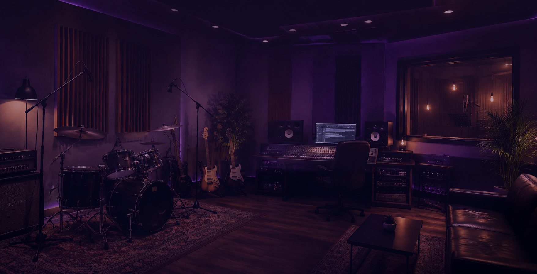 The room lit for a session