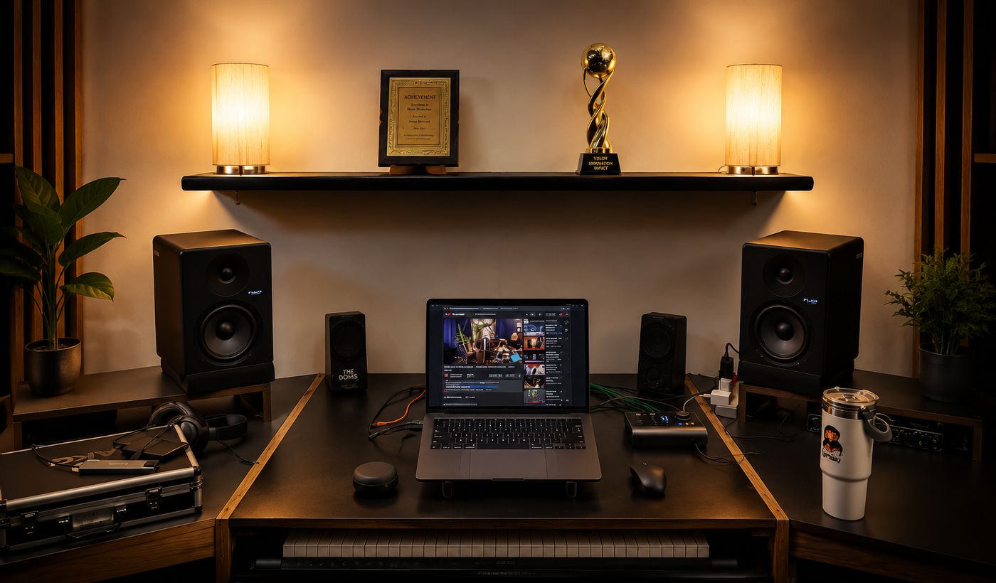 The mixing desk and control position