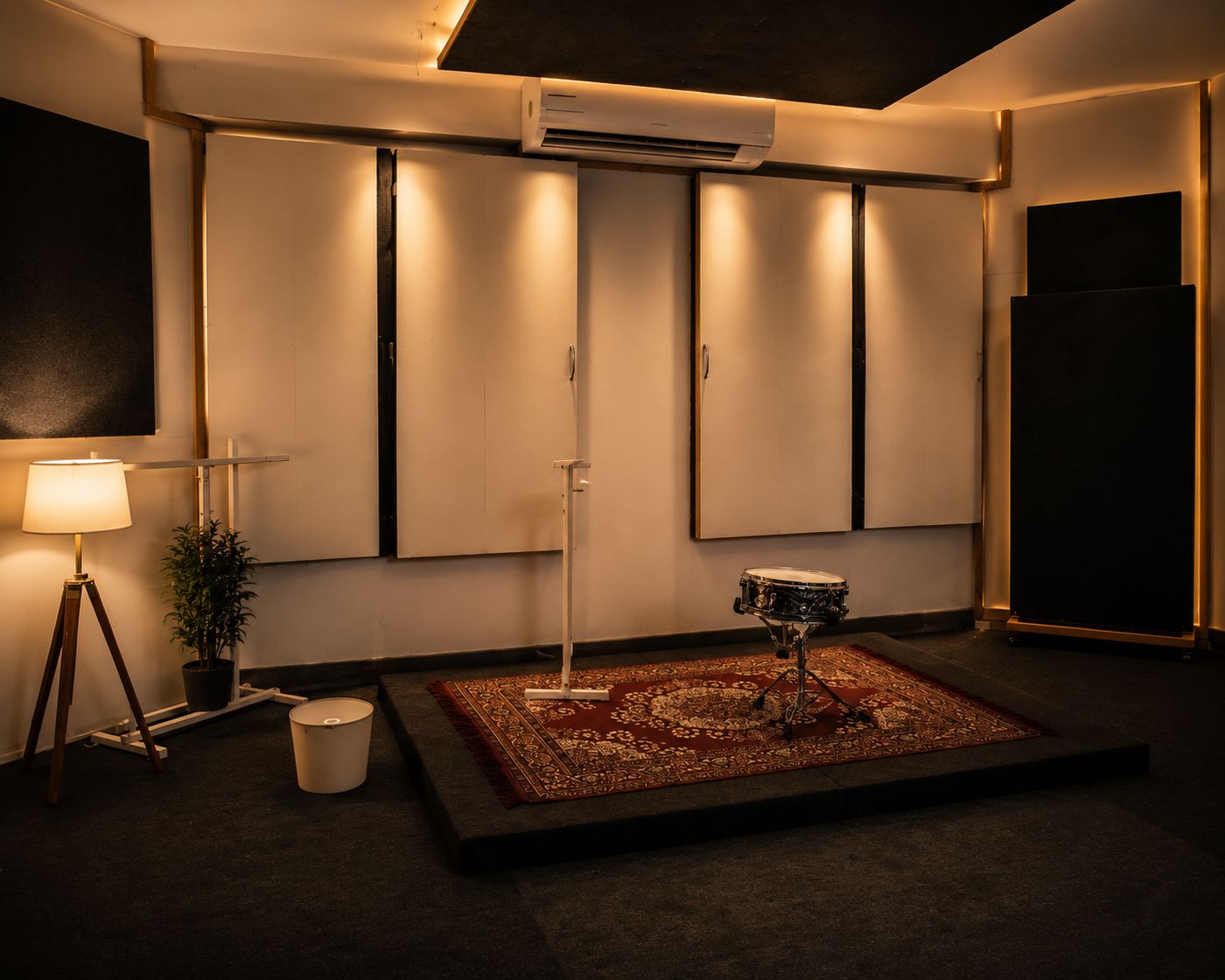 A live session set up in the room